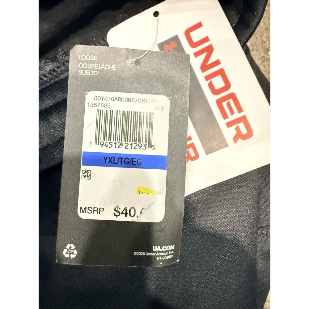 Under Armour Boys Black Jogger Pants Size XL NEW Coldgear Loose Fit - Picture 5 of 5
